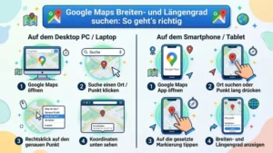 Google Maps Breiten- und Längengrad suchen: So geht’s richtig