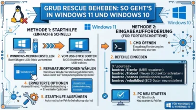 Grub Rescue beheben: So geht’s in Windows 11 und Windows 10