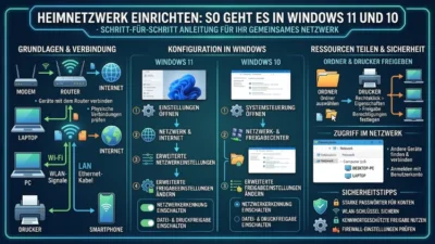 Heimnetzwerk einrichten: So geht es in Windows 11 und 10