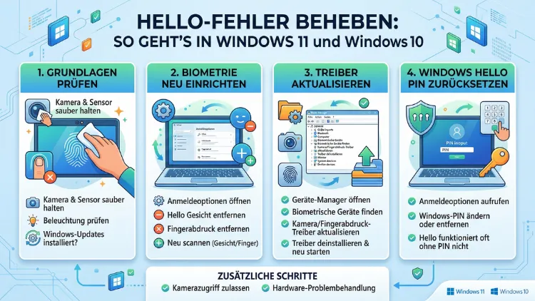 Hello-Fehler beheben: So geht’s in Windows 11 und Windows 10