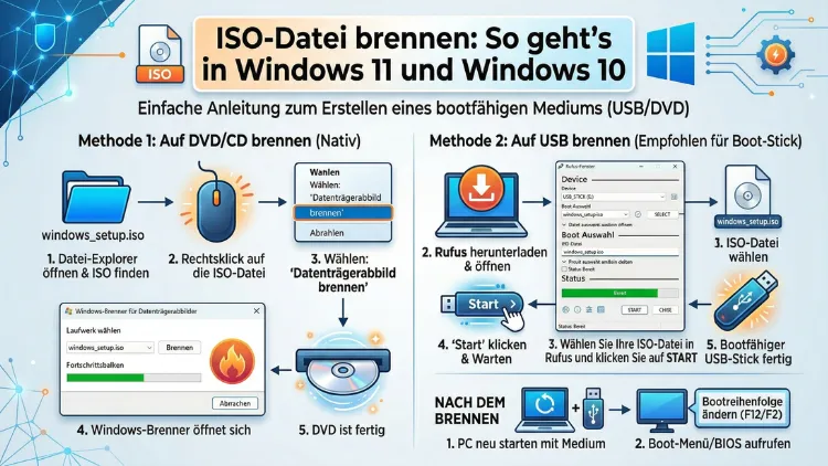 ISO-Datei brennen: So geht’s in Windows 11 und Windows 10