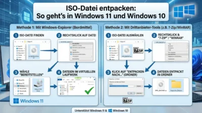 ISO-Datei entpacken: So geht’s in Windows 11 und Windows 10