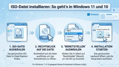 ISO-Datei installieren: So geht’s in Windows 11 und 10
