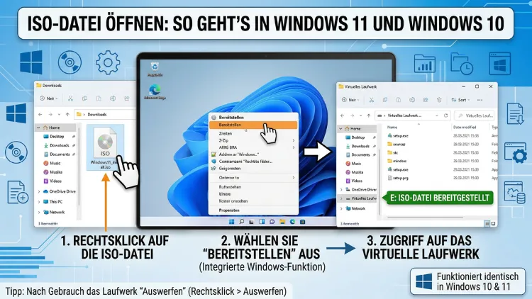 ISO-Datei öffnen: So geht’s in Windows 11 und Windows 10