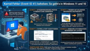 Kernel-Fehler (Event-ID 41) beheben: So geht’s in Windows 11 und 10