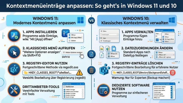 Kontextmenüeinträge anpassen: So geht’s in Windows 11 und 10