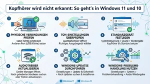 Kopfhörer wird nicht erkannt: So geht’s in Windows 11 und 10