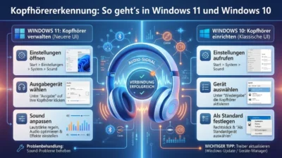 Kopfhörererkennung: So geht’s in Windows 11 und Windows 10
