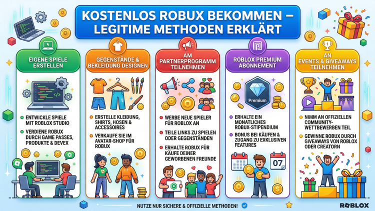 Kostenlos Robux bekommen – legitime Methoden erklärt