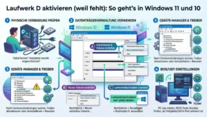 Laufwerk D aktivieren (weil fehlt): So geht’s in Windows 11 und 10