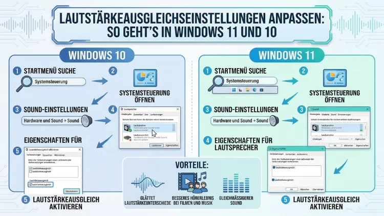 Lautstärkeausgleichseinstellungen anpassen: So geht’s in Windows 11 und 10