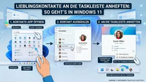 Lieblingskontakte an die Taskleiste anheften: So geht’s in Windows 11