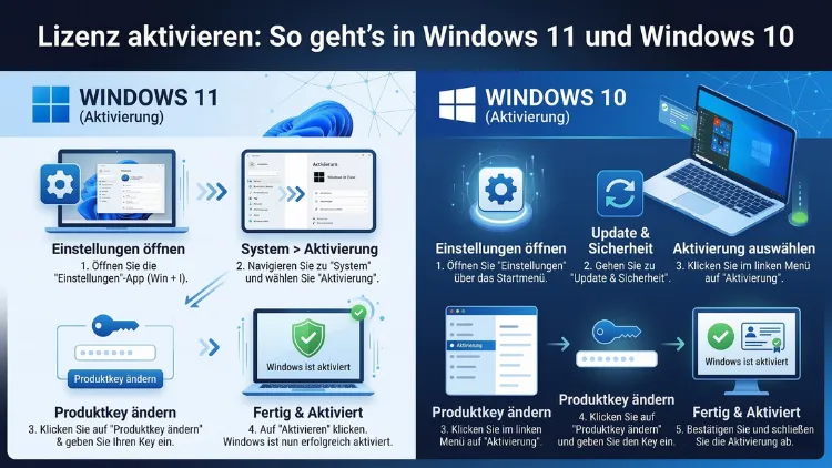 Lizenz aktivieren: So geht’s in Windows 11 und Windows 10