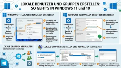 Lokale Benutzer und Gruppen erstellen: So geht’s in Windows 11 und 10