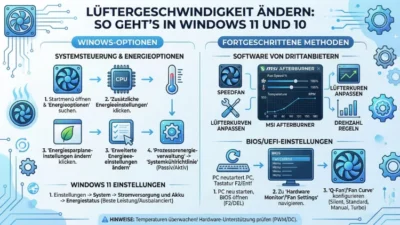 Lüftergeschwindigkeit ändern: So geht’s in Windows 11 und 10