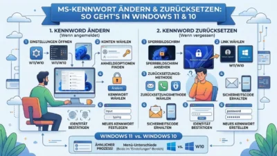 MS-Kennwort ändern und zurücksetzen: So geht’s in Windows 11 und 10