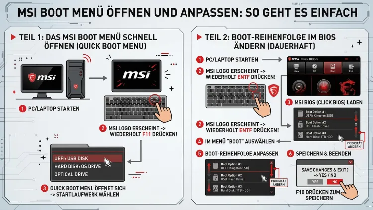 MSI Boot Menü öffnen und anpassen: So geht es einfach