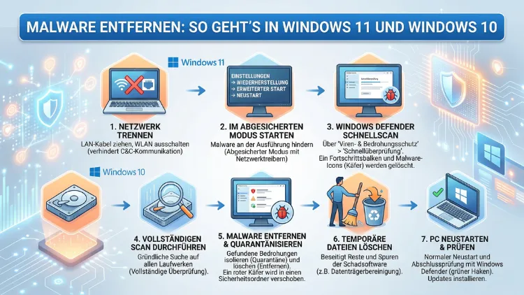 Malware entfernen: So geht’s in Windows 11 und Windows 10