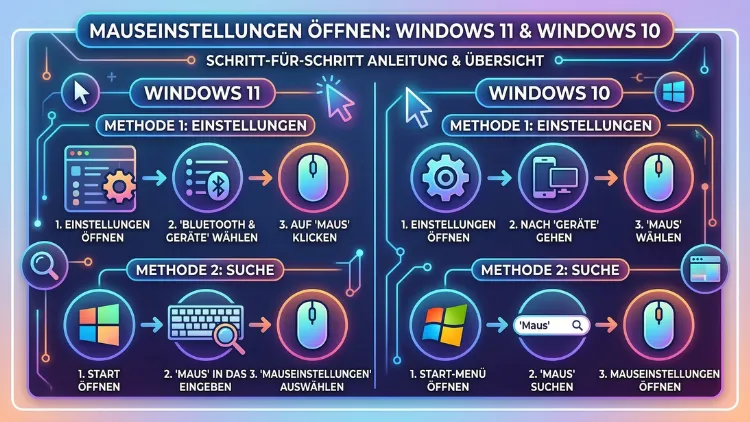 Mauseinstellungen öffnen: So geht’s in Windows 11 und Windows 10
