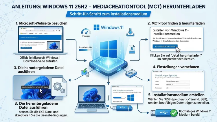 MediaCreationTool (MCT) herunterladen: So geht’s Windows 11 25H2
