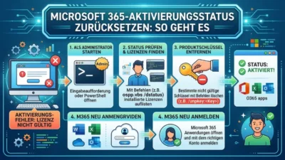Microsoft 365-Aktivierungsstatus zurücksetzen: So geht es