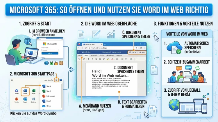 Microsoft 365: So öffnen und nutzen Sie Word im Web richtig