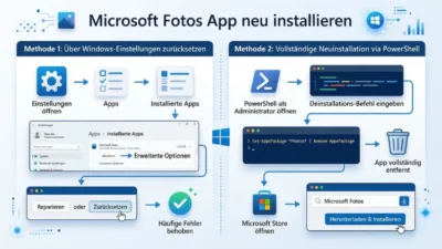 Microsoft Fotos App neu installieren: So geht’s in Windows 11 und 10