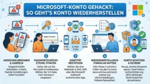 Microsoft-Konto gehackt: So geht’s Konto wiederherstellen