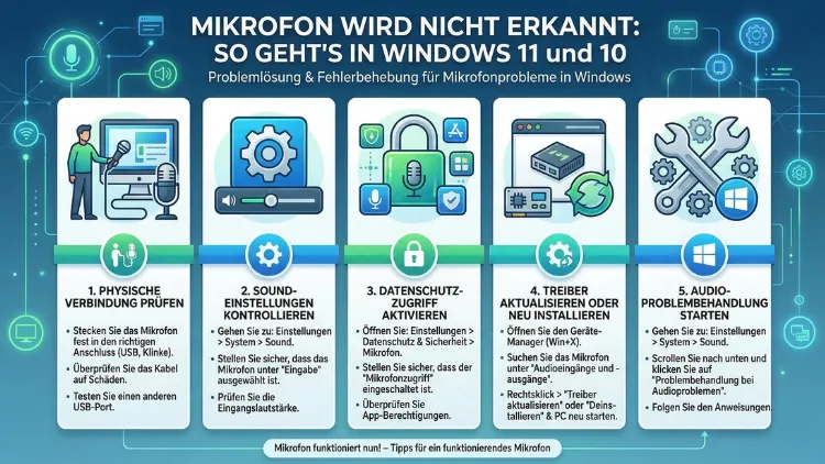 Mikrofon wird nicht erkannt: So geht’s in Windows 11 und 10