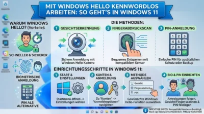 Mit Windows Hello kennwortlos arbeiten: So geht’s in Windows 11