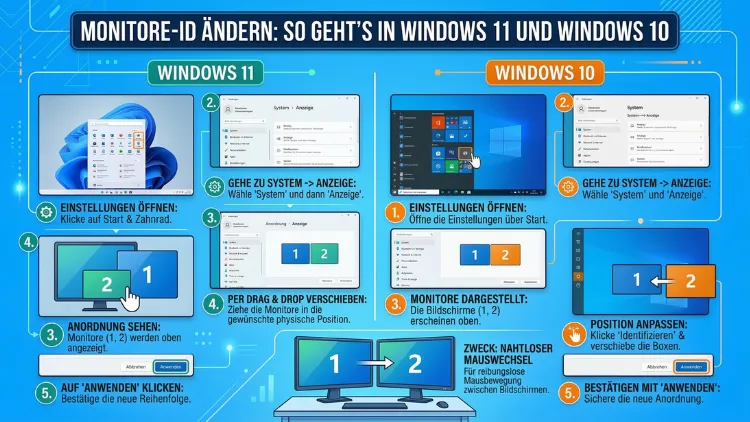 Monitor-ID ändern: So geht’s in Windows 11 und Windows 10