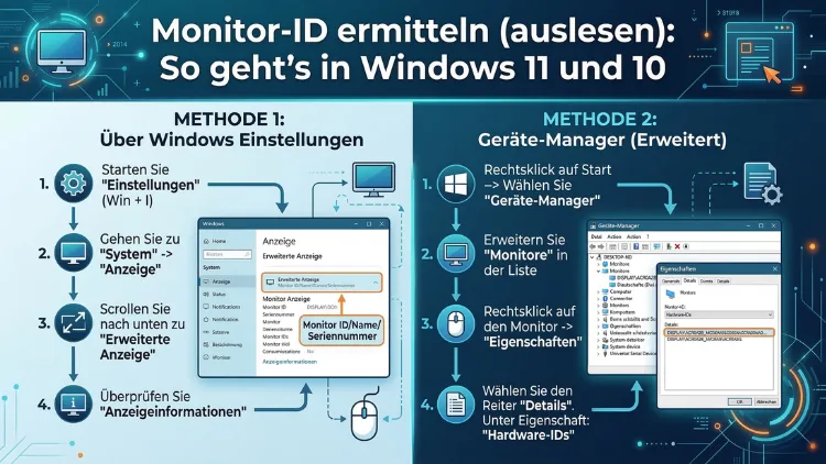 Monitor-ID ermitteln (auslesen): So geht’s in Windows 11 und 10