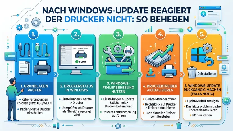 Nach Windows-Update reagiert der Drucker nicht: So beheben