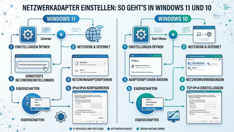 Netzwerkadapter einstellen: So geht’s in Windows 11 und 10