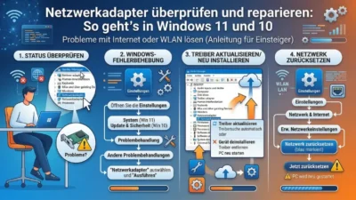 Netzwerkadapter überprüfen und reparieren: So geht’s in Windows 11 und 10