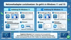 Netzwerkadapter zurücksetzen: So geht’s in Windows 11 und 10