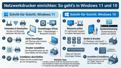 Netzwerkdrucker einrichten: So geht’s in Windows 11 und 10