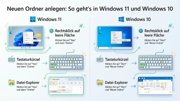 Neuen Ordner anlegen: So geht’s in Windows 11 und Windows 10