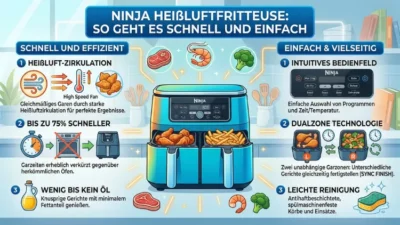 Ninja Heißluftfritteuse: So geht es schnell und einfach