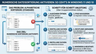 Numerische Dateisortierung aktivieren: So geht’s in Windows 11 und 10