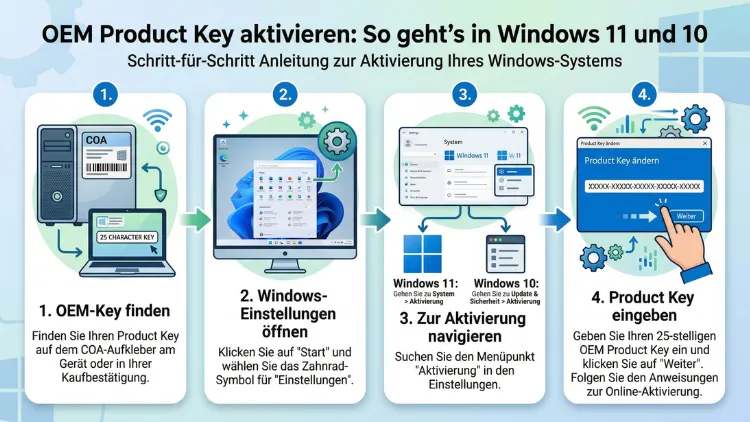 OEM Product Key aktivieren: So geht’s in Windows 11 und 10