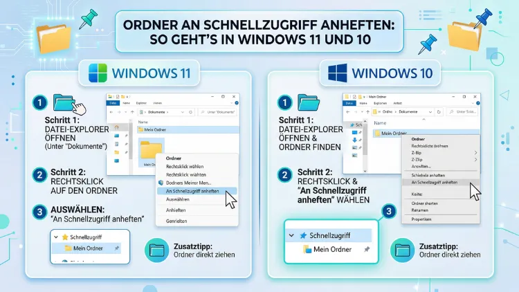Ordner an Schnellzugriff anheften: So geht’s in Windows 11 und 10