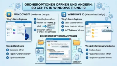 Ordneroptionen öffnen und ändern: So geht’s in Windows 11 und 10