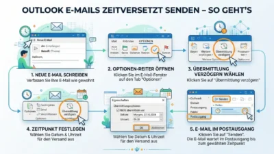 Outlook E-Mails zeitversetzt senden – So geht’s