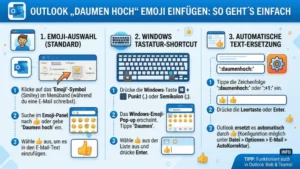 Outlook „Daumen hoch“ Emoji einfügen: So geht’s einfach