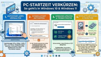 PC-Startzeit verkürzen: So geht’s in Windows 10 und Windows 11
