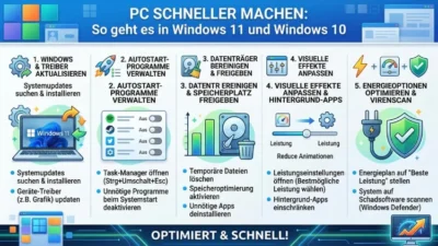 PC schneller machen: So geht es in Windows 11 und Windows 10