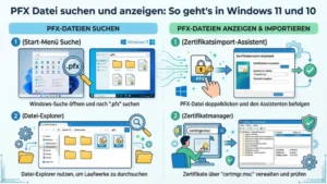 PFX Datei suchen und anzeigen: So geht’s in Windows 11 und 10