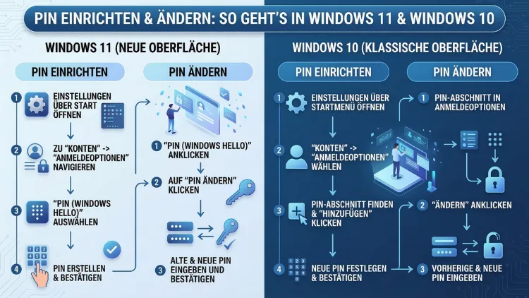 PIN einrichten und ändern: So geht’s in Windows 11 und Windows 10