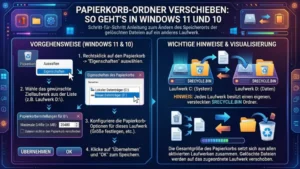 Papierkorb-Ordner verschieben: So geht’s in Windows 11 und 10